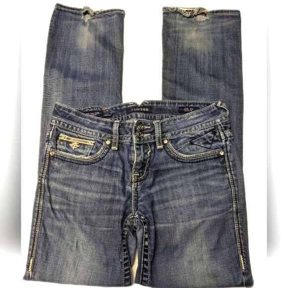 Vigoss The New York Slim Boot Bootcut jeans, white stitching, mid rise 5/6 - Picture 2 of 12
